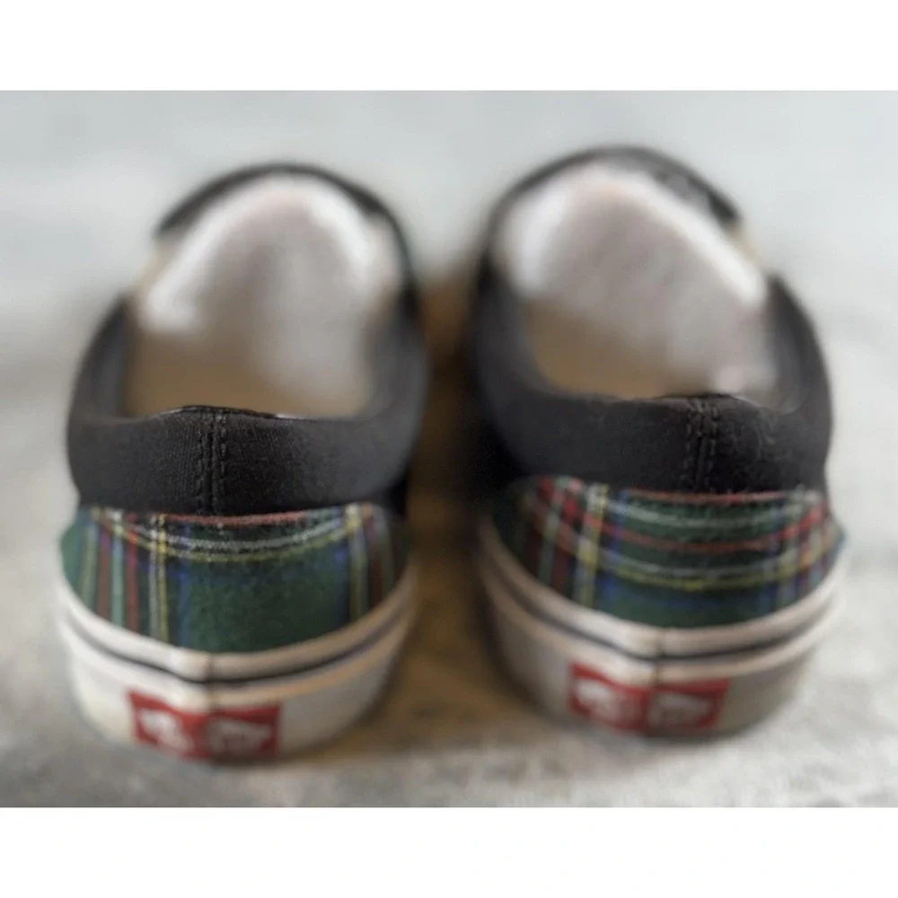 Vans Slip On Shoes Mens Size 6 Womens 7.5 Plaid Custom Classic Skate‎ Sneakers